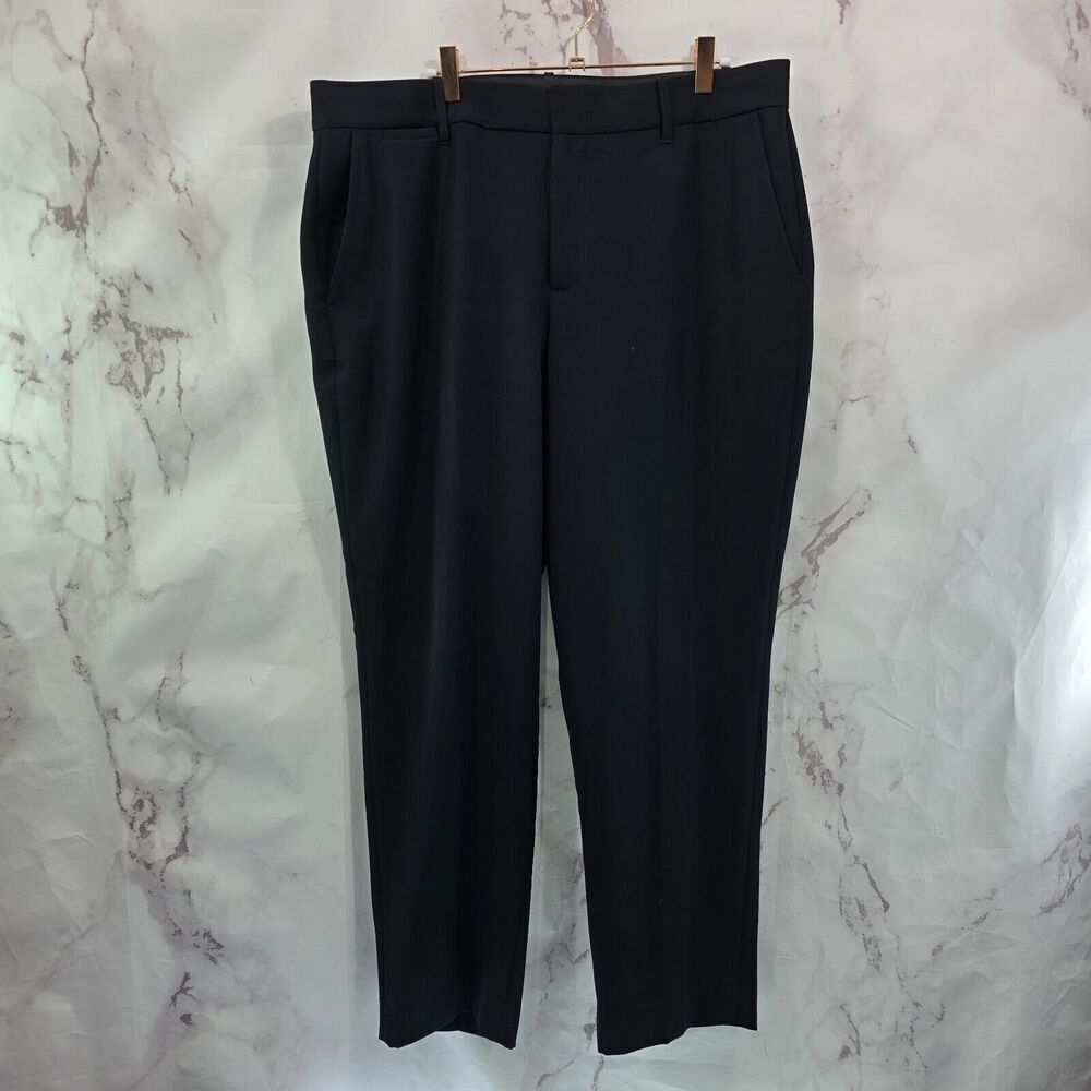 Vince Pants Womens 16 Black Trouser High Rise Lightweight Office Professional
